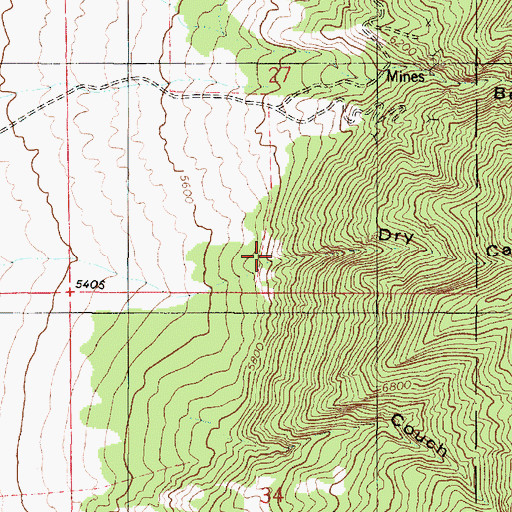 Topographic Map of Dry Canyon, UT