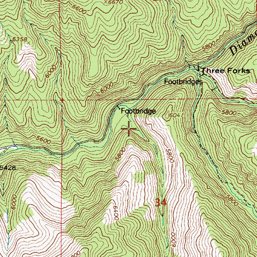 Topographic Map of Dry Canyon, UT