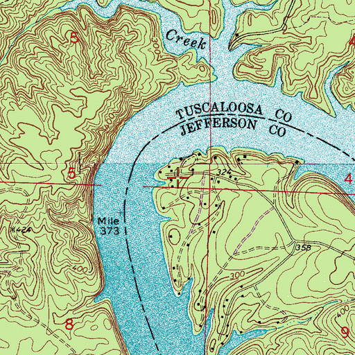 Topographic Map of Camp Aldredge, AL
