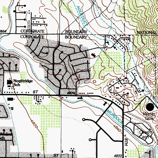 Topographic Map of Dry Canyon, UT