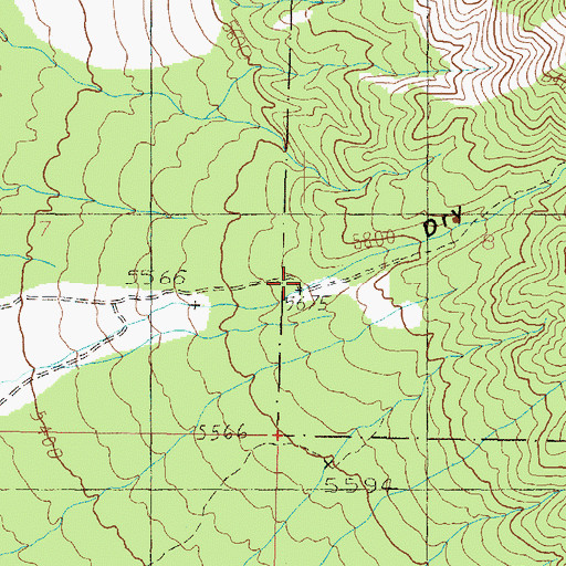 Topographic Map of Dry Canyon, UT