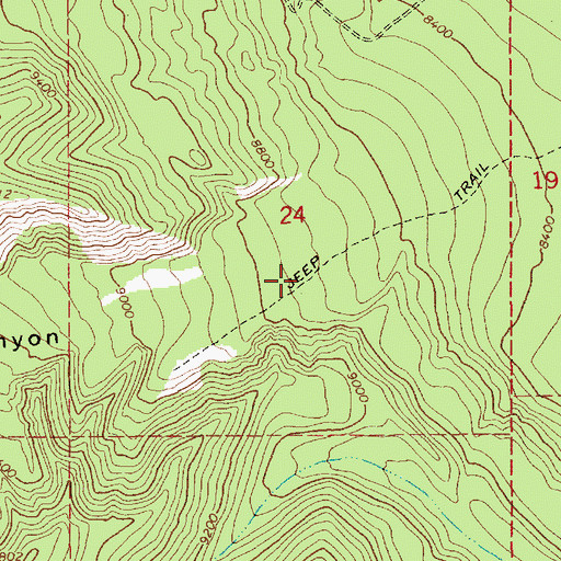 Topographic Map of Dry Canyon, UT