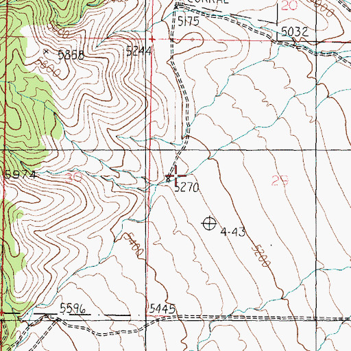 Topographic Map of Dry Canyon, UT