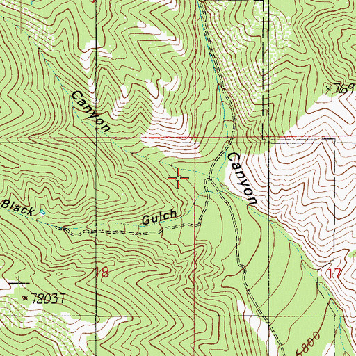 Topographic Map of Dry Canyon, UT