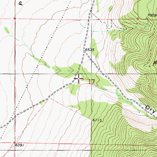 Topographic Map of Dry Canyon, UT