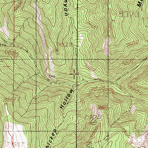 Topographic Map of Dry Canyon, UT