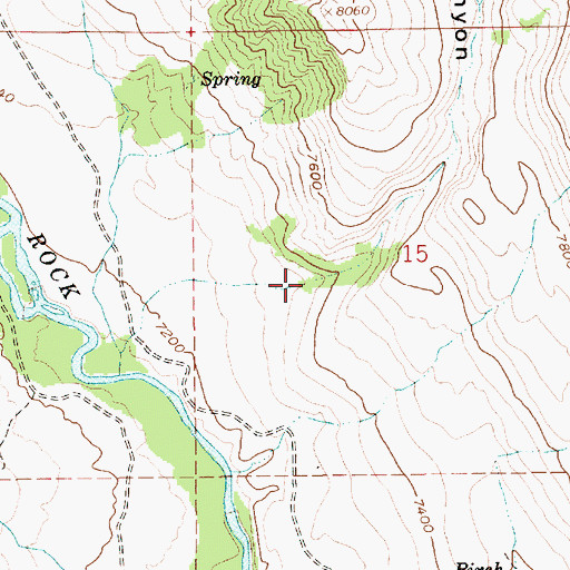 Topographic Map of Dry Canyon, UT