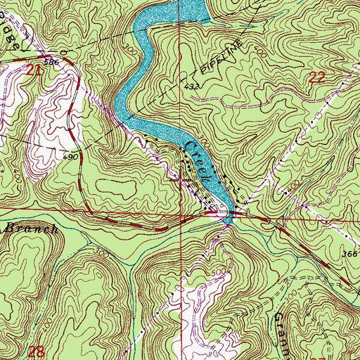 Topographic Map of Camp Hill (historical), AL
