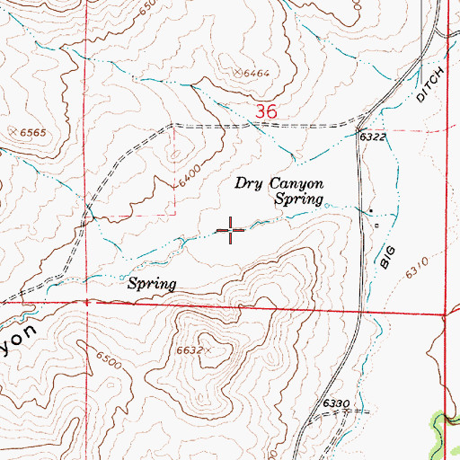 Topographic Map of Dry Canyon, UT