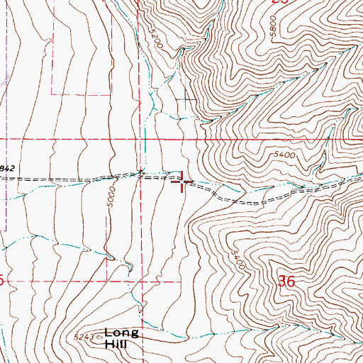 Topographic Map of Dry Canyon, UT
