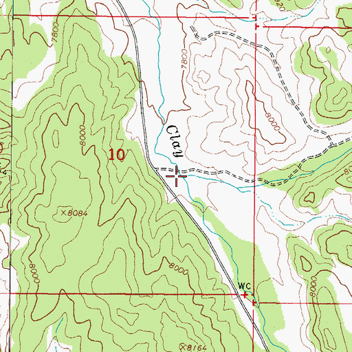 Topographic Map of Dry Creek, UT