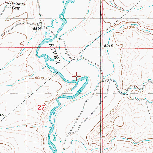 Topographic Map of Dry Creek, UT