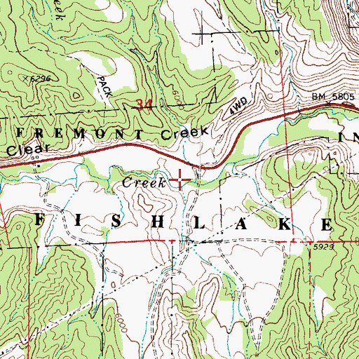 Topographic Map of Dry Creek, UT