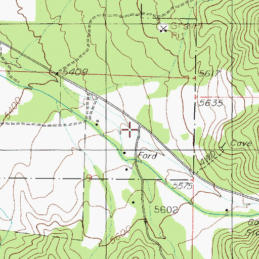 Topographic Map of Dry Creek, UT