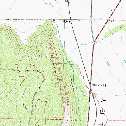 Topographic Map of Dry Creek, UT