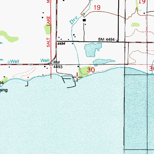 Topographic Map of Dry Creek, UT