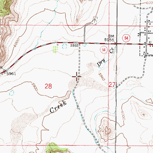 Topographic Map of Dry Creek, UT