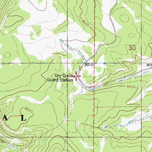 Topographic Map of Dry Creek Guard Station, UT