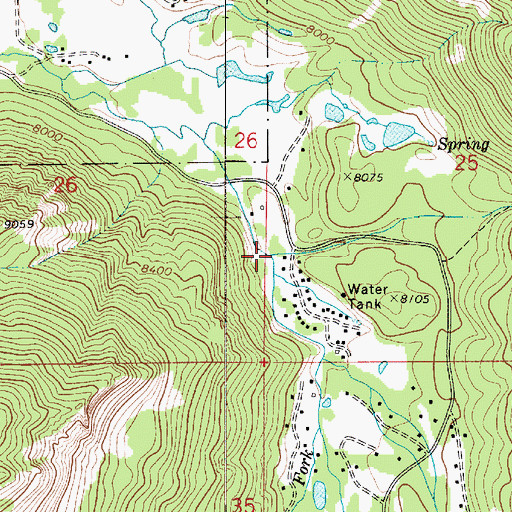 Topographic Map of Dry Fork, UT