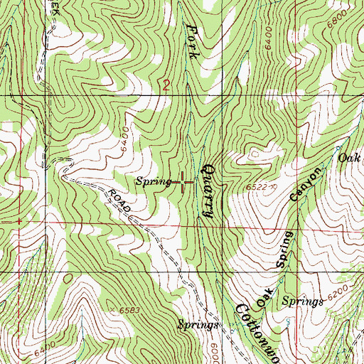 Topographic Map of Dry Fork, UT