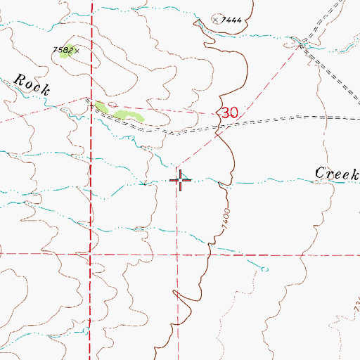 Topographic Map of Dry Fork Rock Creek, UT