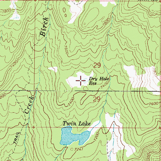 Topographic Map of Dry Hole Reservoir, UT