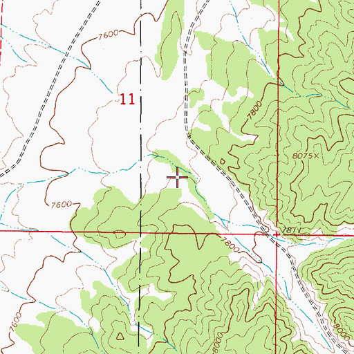 Topographic Map of Dry Hollow, UT