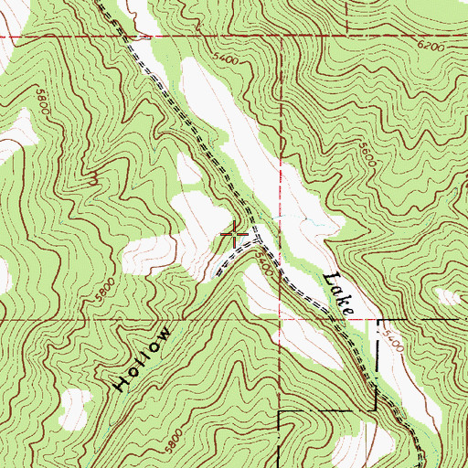 Topographic Map of Dry Hollow, UT