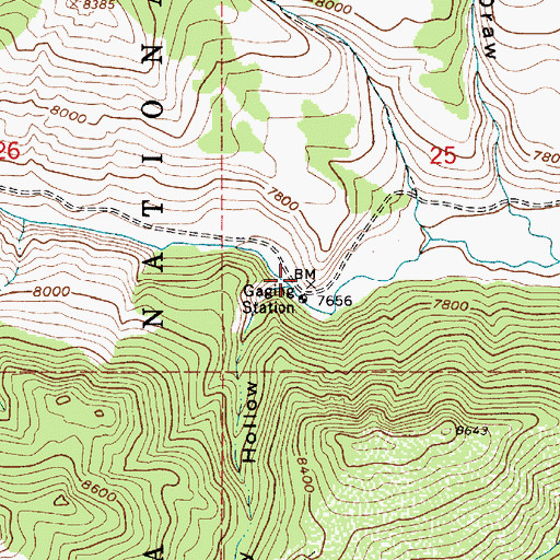 Topographic Map of Dry Hollow, UT