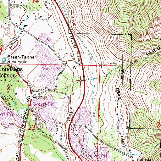 Topographic Map of Dry Hollow, UT