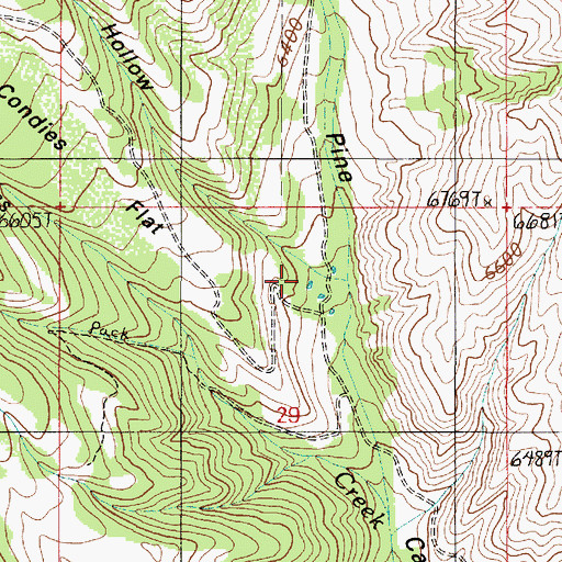 Topographic Map of Dry Hollow, UT