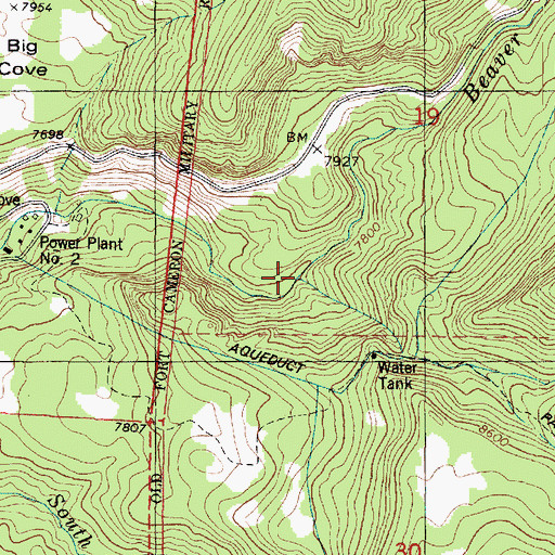 Topographic Map of Dry Hollow, UT