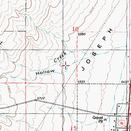 Topographic Map of Dry Hollow, UT