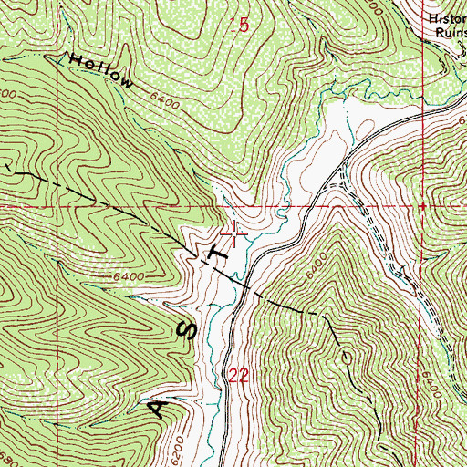 Topographic Map of Dry Hollow, UT