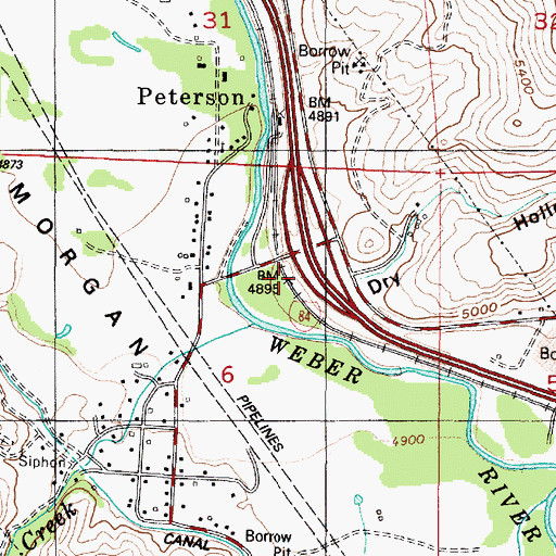 Topographic Map of Dry Hollow, UT