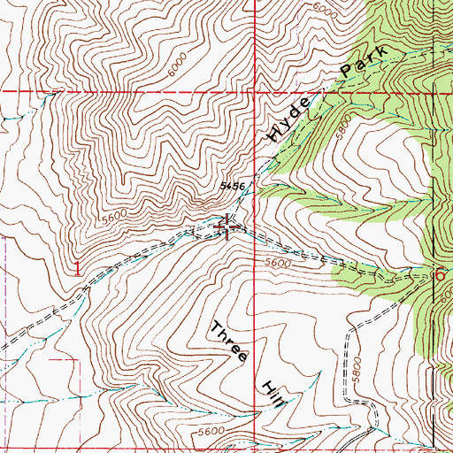 Topographic Map of Dry Hollow, UT