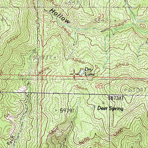 Topographic Map of Dry Lake, UT