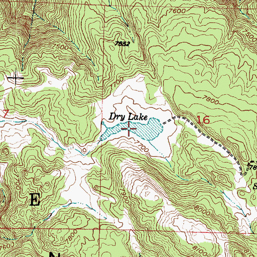 Topographic Map of Dry Lake, UT