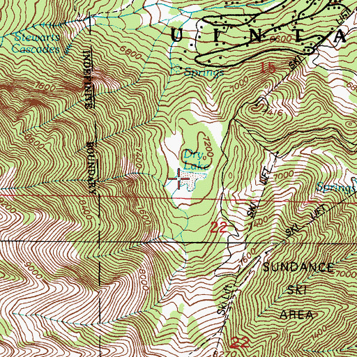 Topographic Map of Dry Lake, UT