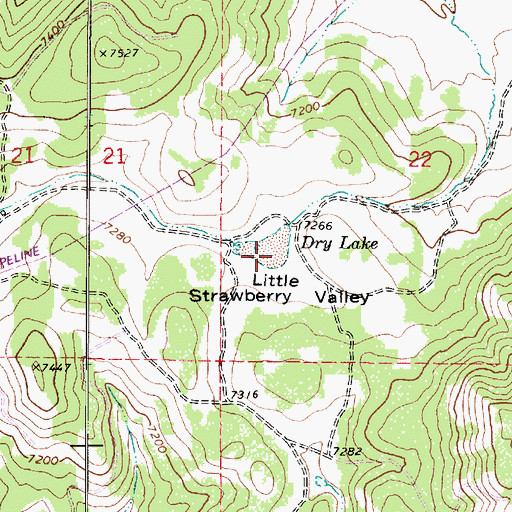 Topographic Map of Dry Lake, UT