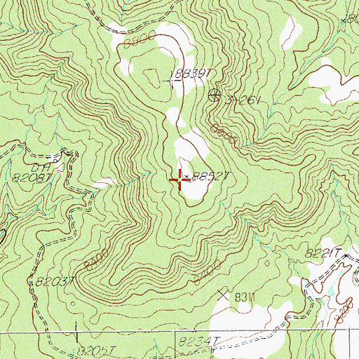 Topographic Map of Dry Mesa, UT