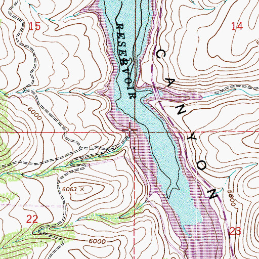 Topographic Map of Dry Pine Creek, UT