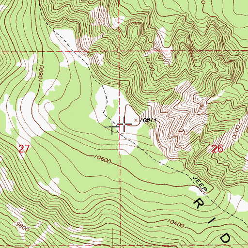 Topographic Map of Dry Ridge, UT