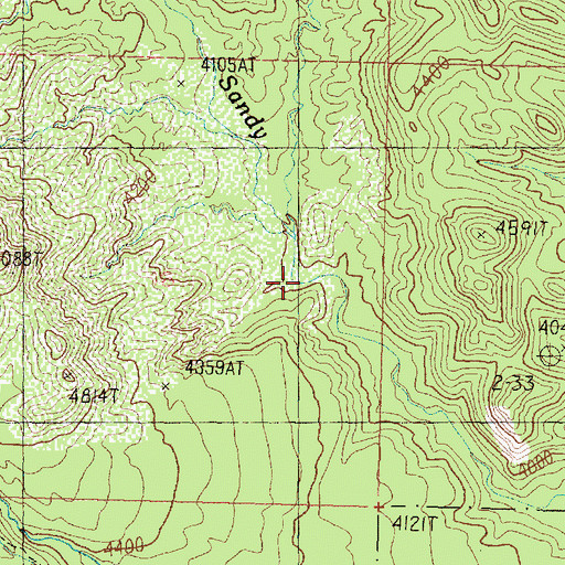 Topographic Map of Dry Sandy Trail, UT