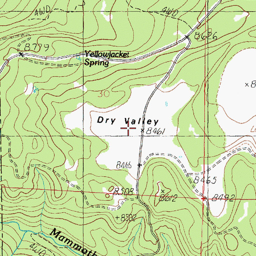 Topographic Map of Dry Valley, UT