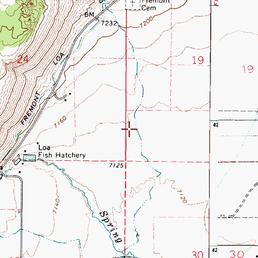 Topographic Map of Dry Valley, UT