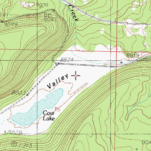 Topographic Map of Dry Valley, UT