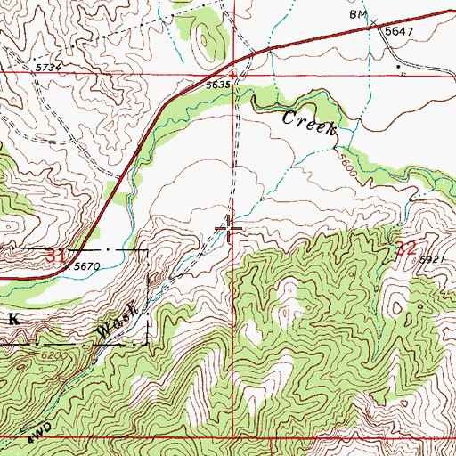 Topographic Map of Dry Wash, UT