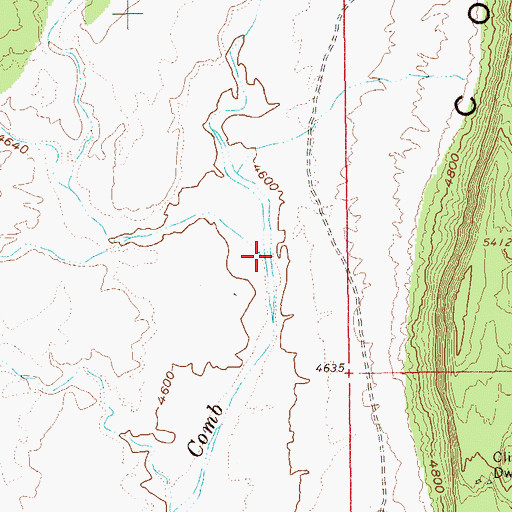 Topographic Map of Dry Wash, UT