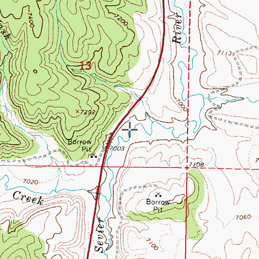 Topographic Map of Dry Wash, UT